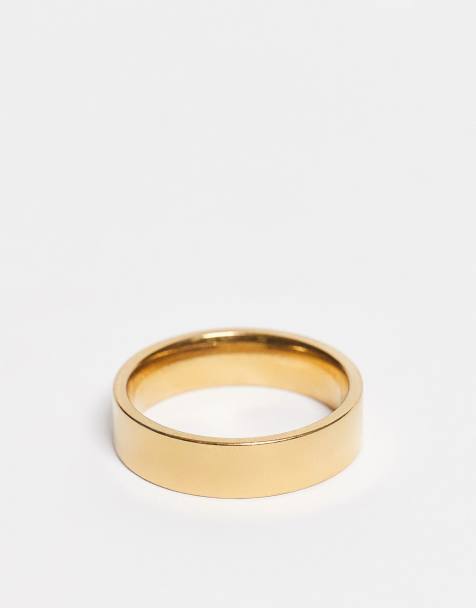 Lost souls 6mm band ring in 18k gold plated - view 1