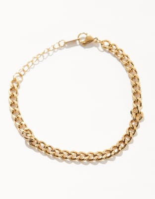 Lost Souls 6mm Cable Chain Bracelet In Gold