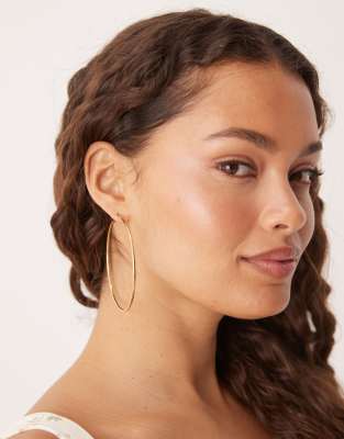 70mm hoop earrings in 18kt gold plated stainless steel