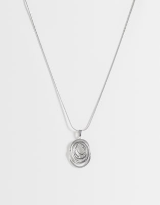 Lost Souls Abstract Pendant Necklace In Silver