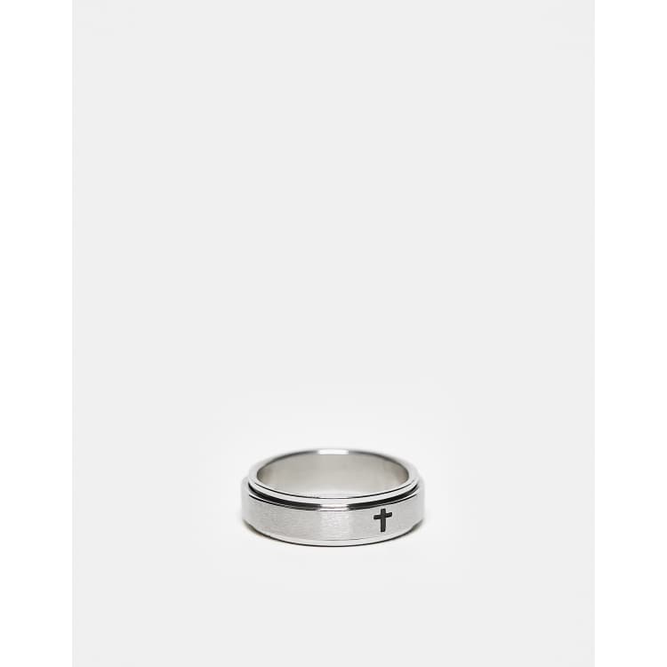 Anello Midi Per Il Pollice Con Fede Nuziale D Da 2 Mm In Argento - Foto 3