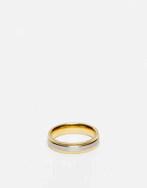 Lost Souls - Anello a fascia in acciaio inossidabile con design misto 