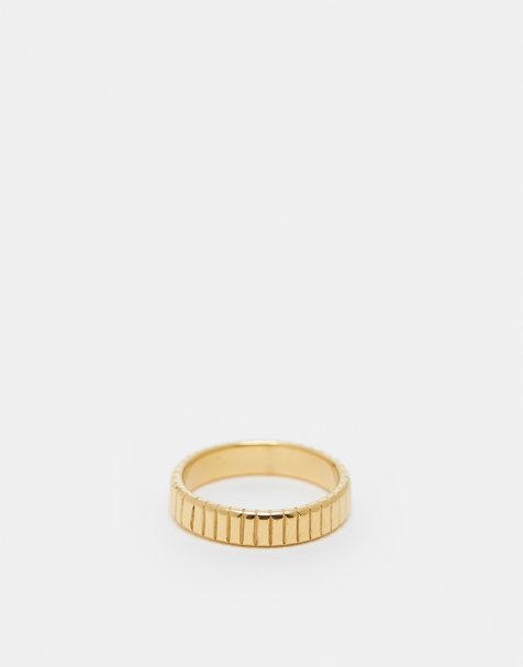 Lost Souls - Anello a fascia placcato oro 18 k zigrinato - view 1