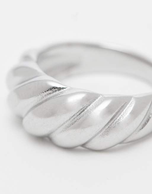 Lost Souls - Anello attorcigliato color argento in acciaio inossidabile, 2 di 4