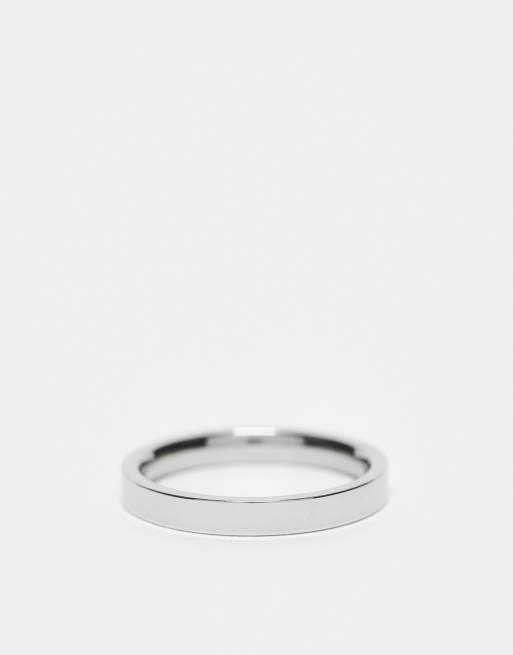 Lost Souls - Anello piatto a fascia da 3 mm in acciaio inossidabile
