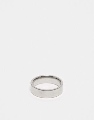 Lost Souls stainless steel 5mm band ring in silver - ASOS Price Checker