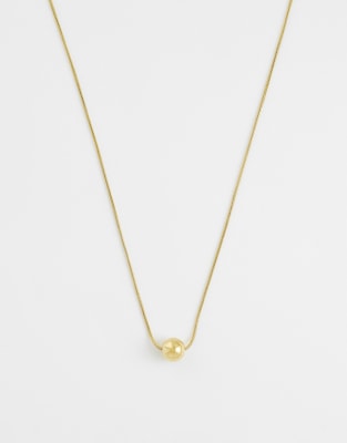 Lost Souls Ball Chain Necklace In Gold