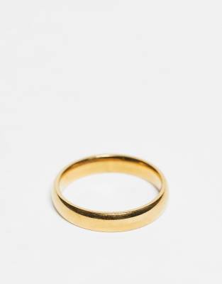 LOST SOULS Lost Souls band ring 4mm In 18k gold plated