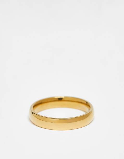 Lost Souls band ring 4mm in 18k gold plated - view 1