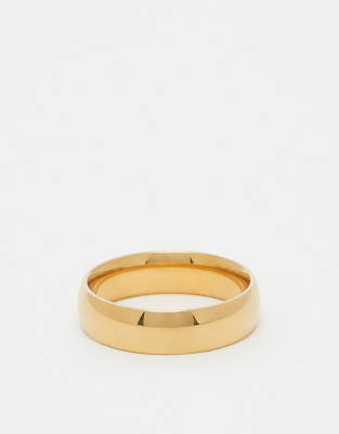 LOST SOULS Lost Souls band ring 6mm in 18k gold plated