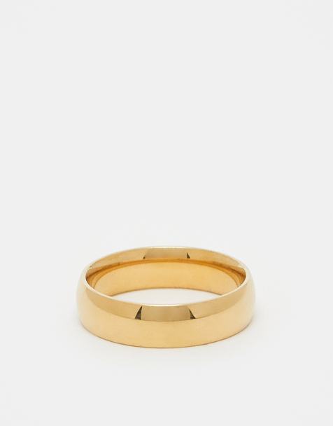 Lost Souls band ring 6mm in 18k gold plated - view 1