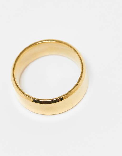 Lost Souls band ring with angled edges in 18k gold plated, 3 of 3