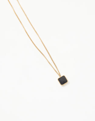 Lost Souls Black Resin Pendant Necklace