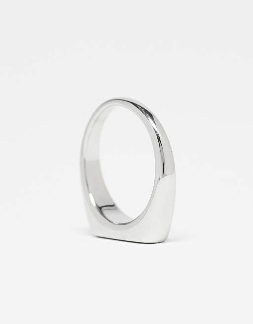 Lost Souls black resin signet ring in stainless steel, 2 of 3