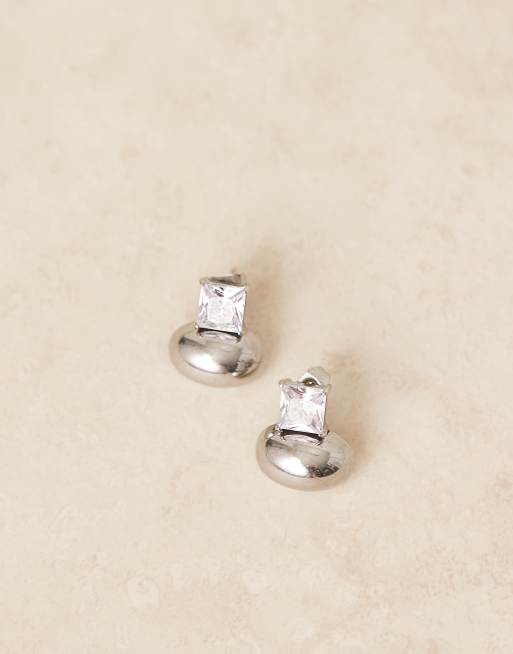 Lost Souls - Boucles d'oreilles en acier inoxydable avec boules et cristaux - Argenté , 2 de 3