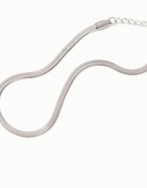 Lost Souls - Bracciale con catenina piatta snake da 3 mm in acciaio inossidabile, 3 di 3