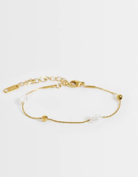 Lost Souls bracciale con perle e sfere in acciaio inossidabile placcato oro 18 carati - view 1
