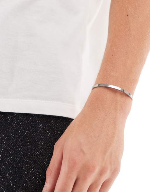 Lost Souls - Bracciale rigido sottile da 4 mm in acciaio inossidabile