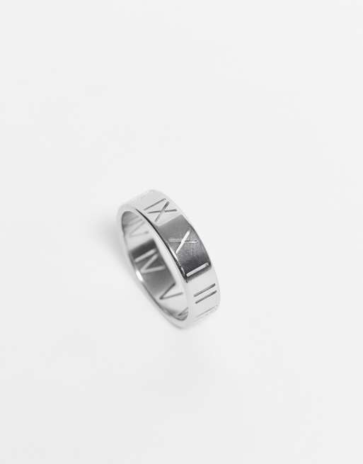 Lost Souls - Brede ring van roestvrij staal van 6 mm met Romeinse cijfers , 3 van 3