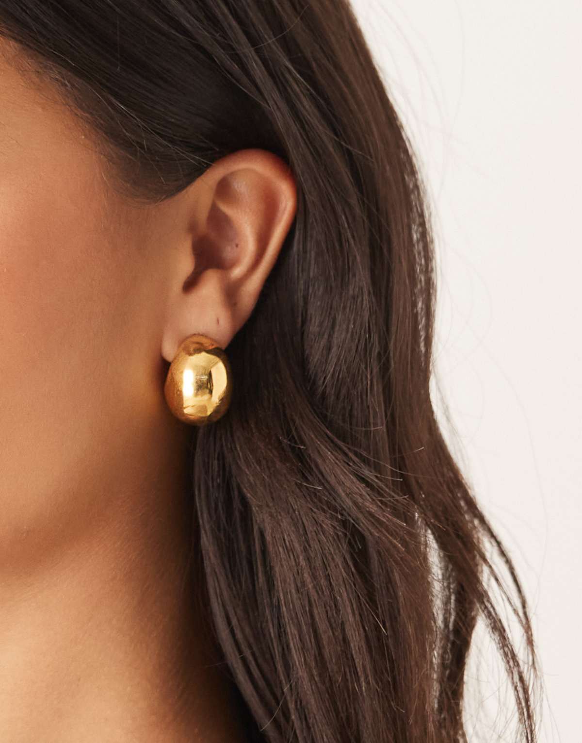 Lost Souls bubble hoop earrings in 18ct gold plated stainless steel