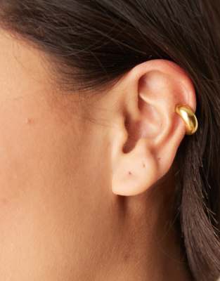 LOST SOULS Lost Souls chunky ear cuff in 18ct gold plated stainless steel