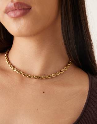 Lost Souls Chunky Rope Necklace In Gold