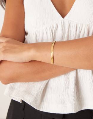 chunky snake chain bracelet in 18kt gold plated stainless steel