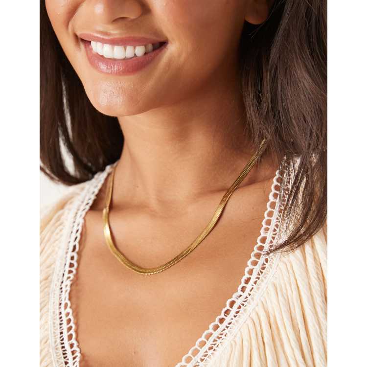 Lost Souls chunky snake chain necklace in 18ct gold plated