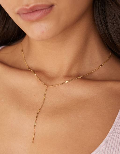 Lost Souls - Collana a catenina lariat placcata oro 18 carati, 2 di 3