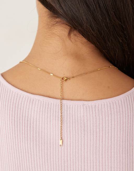 Lost Souls - Collana a catenina lariat placcata oro 18 carati, 3 di 3
