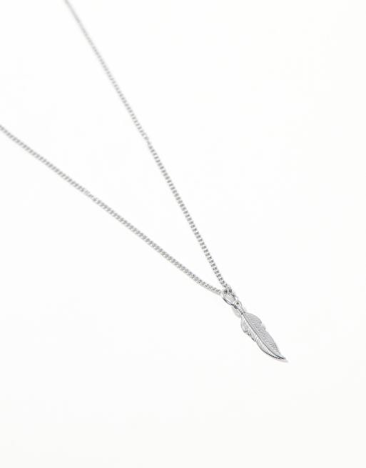 Lost Souls - Collana argentata in acciaio inossidabile con pendente a forma di piuma, 4 di 4