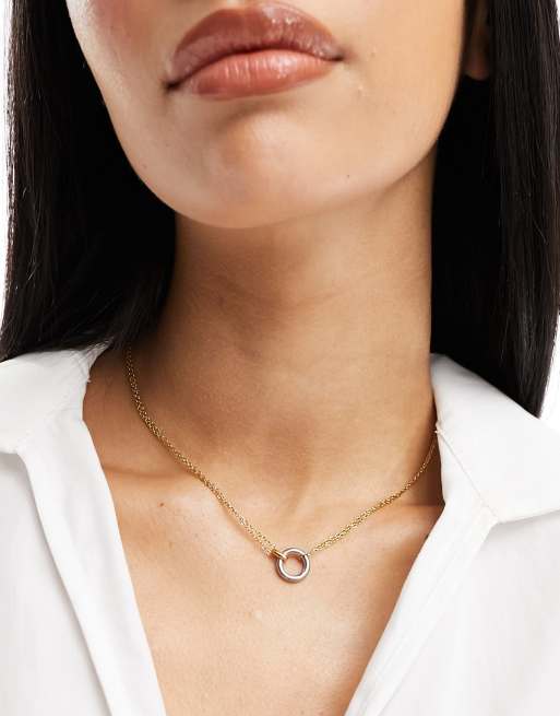 Lost Souls - Collana in acciaio inossidabile con maglie in materiali misti 