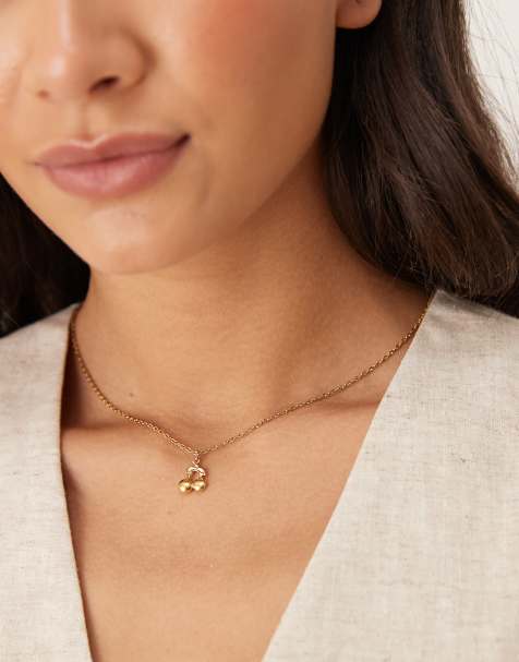 Lost Souls - Collana in acciaio inossidabile placcato oro 18 k con pendente a forma di ciliegie - view 1