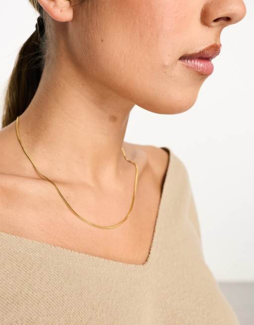 Lost Souls - Collana in catenina sottile color oro in acciaio inossidabile