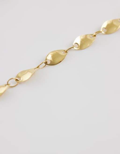 Lost Souls - Collar de cadena retorcida de acero inoxidable chapado en oro de 18 quilates, 4 de 4