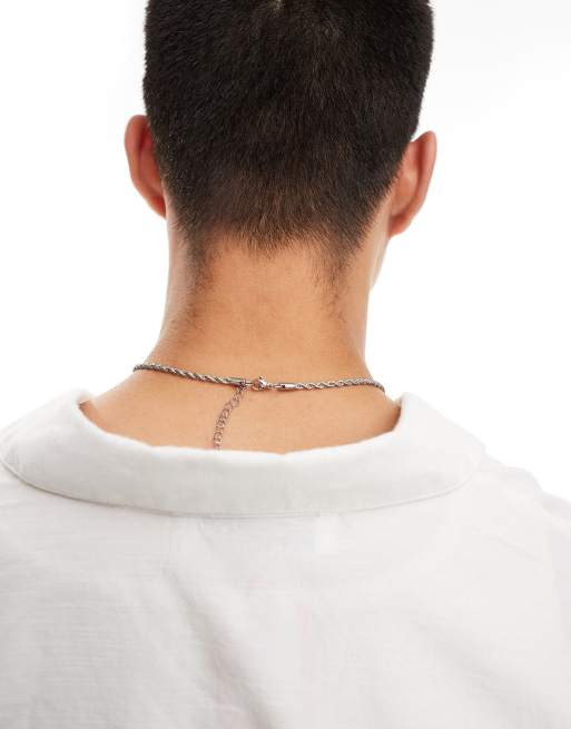 Lost Souls Collier à chaîne torsadée en acier inoxydable ASOS