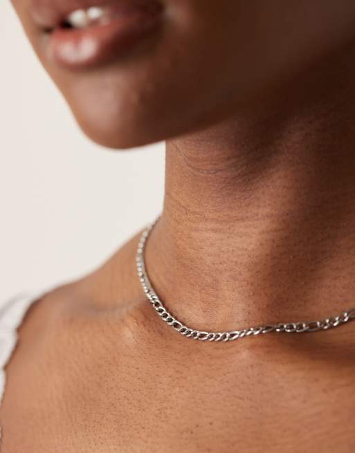 Lost Souls - Collier chaîne en acier inoxydable à maillons alternés - Argenté