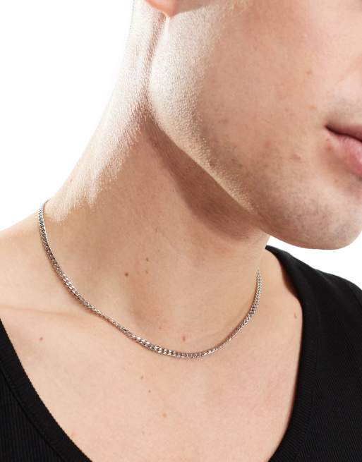 Lost Souls - Collier chaîne en acier inoxydable à maillons semi-épais - Argenté
