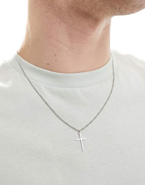 Lost Souls - Collier chaîne fine en acier inoxydable avec pendentif croix - view 1