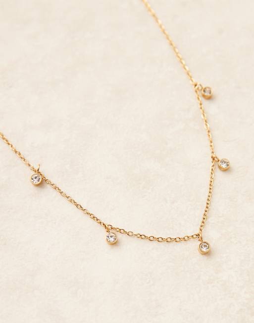 Lost Souls - Collier en acier inoxydable plaqué or 18 carats avec charms en cristaux, 2 de 3