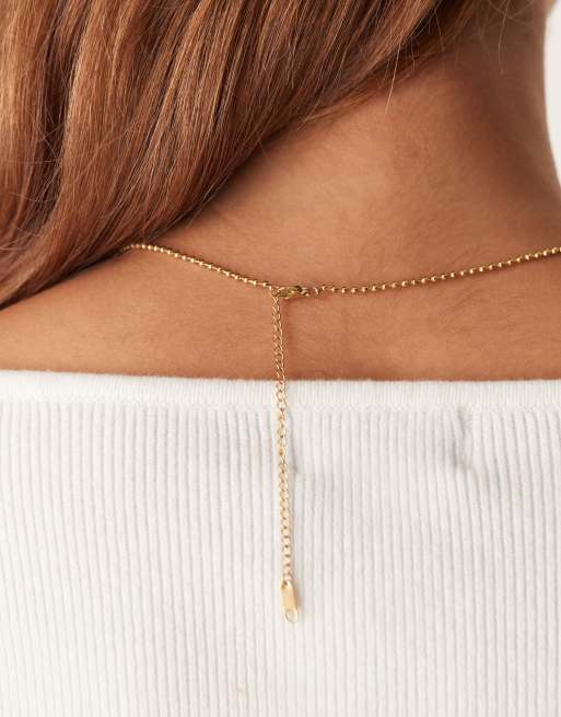 Collier Loren En Acier Inoxydable Plaqué Or 18 Carats - Chaîne Dorée Femme, Neuve