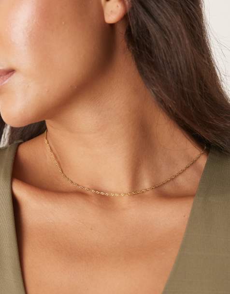 Lost Souls - Collier en maille fine d'acier inoxydable plaqué or 18 carats - view 1