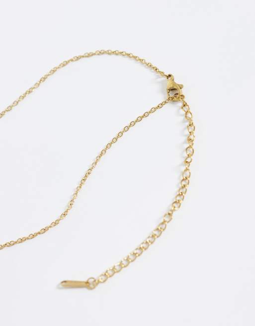 Lost Souls - Collier lariat en acier inoxydable plaqué 18carats avec pierre turquoise, 3 de 4