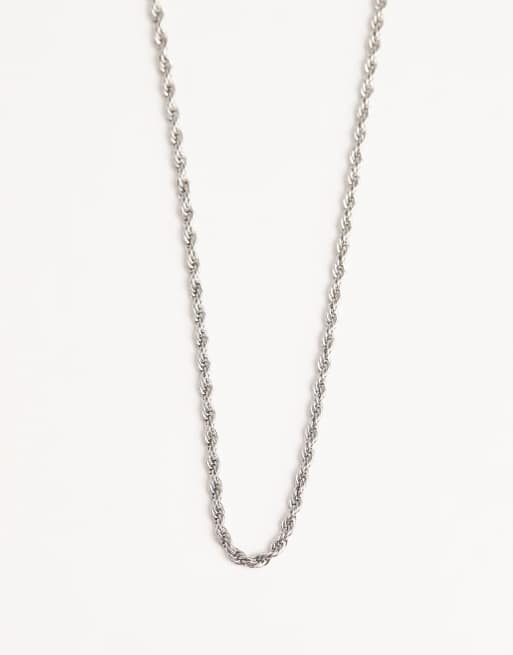 Lost souls - Collier maille losange effet corde 3 mm en acier inoxydable , 2 de 3