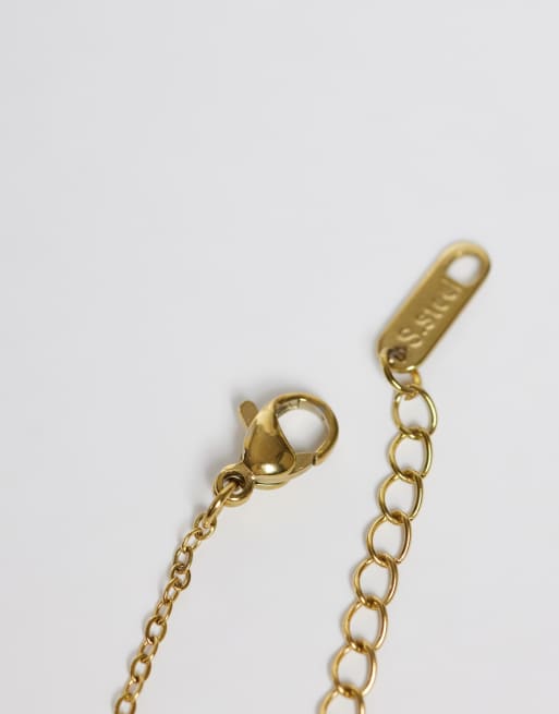Lost Souls collier pendentif effet nacré en acier inoxydable plaqué or 18 carats, 4 de 4