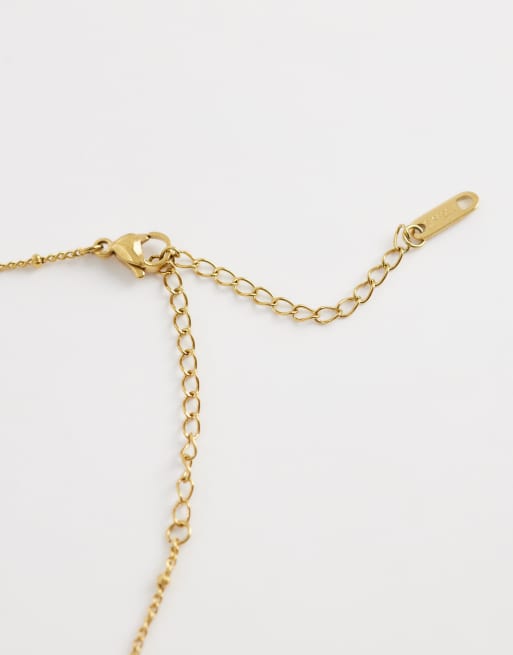 Lost Souls - Collier style lasso en acier inoxydable plaqué or 18 carats à pendentif poisson, 4 de 4