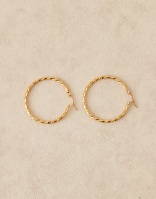 Lost Souls - Créoles torsadées 40 mm en plaqué or 18 carats, 2 de 3