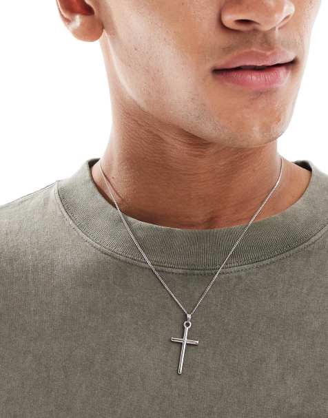 Lost Souls cross necklace in stainless steel - view 1