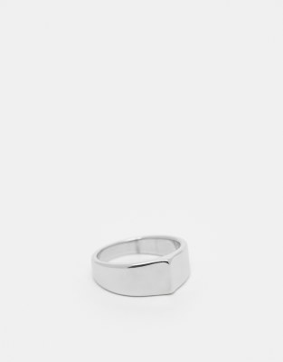 curved band ring in stainless steel-Silver