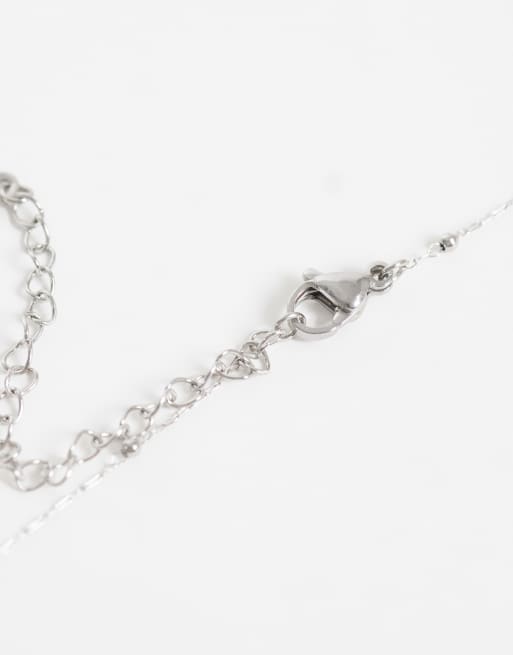 Lost Souls dainty natural stone necklace in stainless steel, 3 of 4